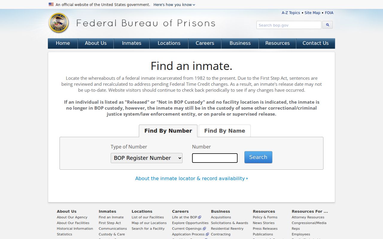 Sherman County arrest lookup federal custody locator