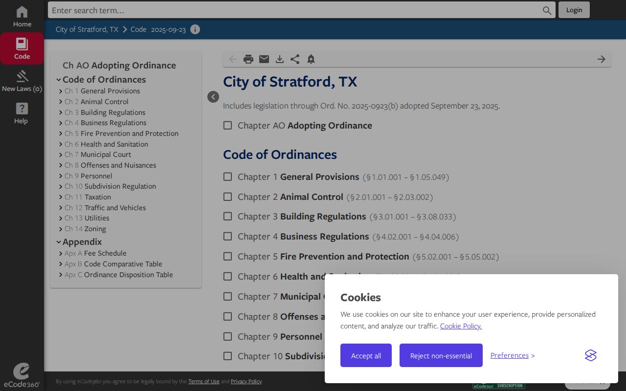 Stratford criminal records context from the officially adopted city code